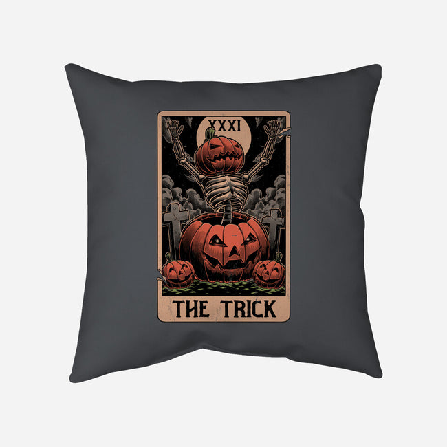 Halloween Tarot Pumpkin Trick-None-Non-Removable Cover w Insert-Throw Pillow-Studio Mootant