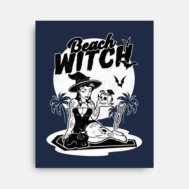 Beach Witch Goth Summer-None-Stretched-Canvas-Studio Mootant