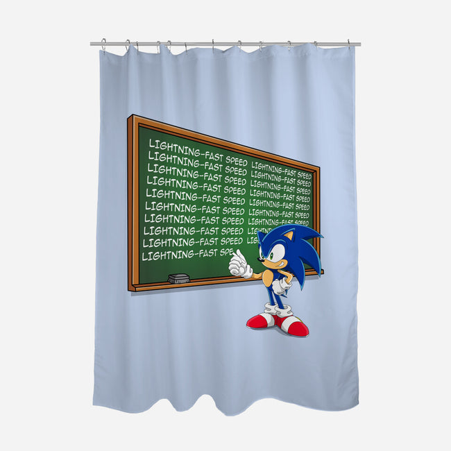 Lightning-Fast Speed-None-Polyester-Shower Curtain-MaxoArt