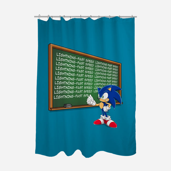 Lightning-Fast Speed-None-Polyester-Shower Curtain-MaxoArt