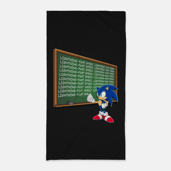 Lightning-Fast Speed-None-Beach-Towel-MaxoArt