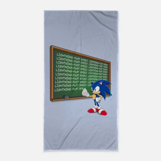 Lightning-Fast Speed-None-Beach-Towel-MaxoArt