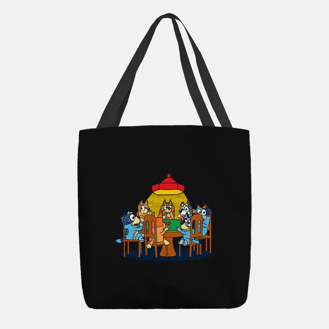 Heelers Playing Poker-None-Basic Tote-Bag-dalethesk8er