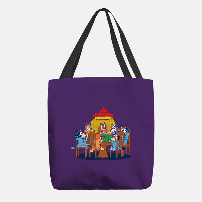 Heelers Playing Poker-None-Basic Tote-Bag-dalethesk8er