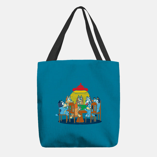 Heelers Playing Poker-None-Basic Tote-Bag-dalethesk8er