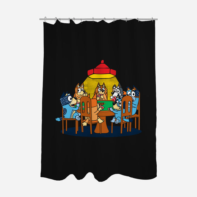 Heelers Playing Poker-None-Polyester-Shower Curtain-dalethesk8er