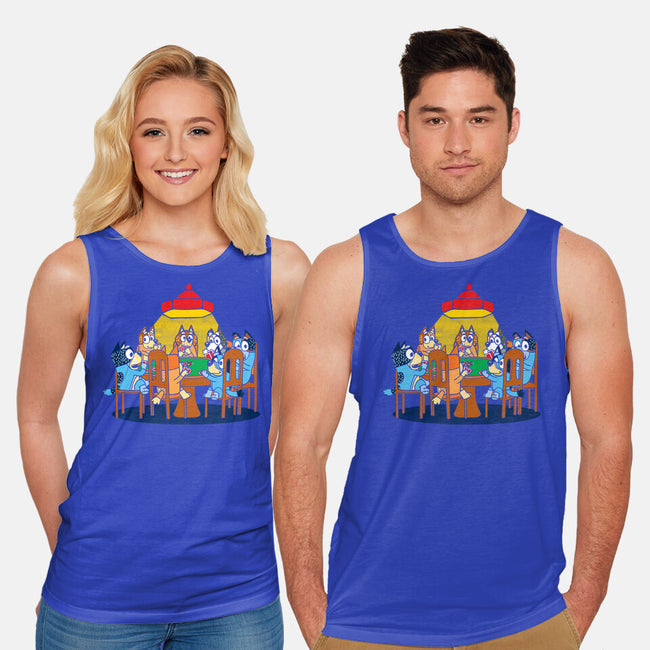 Heelers Playing Poker-Unisex-Basic-Tank-dalethesk8er