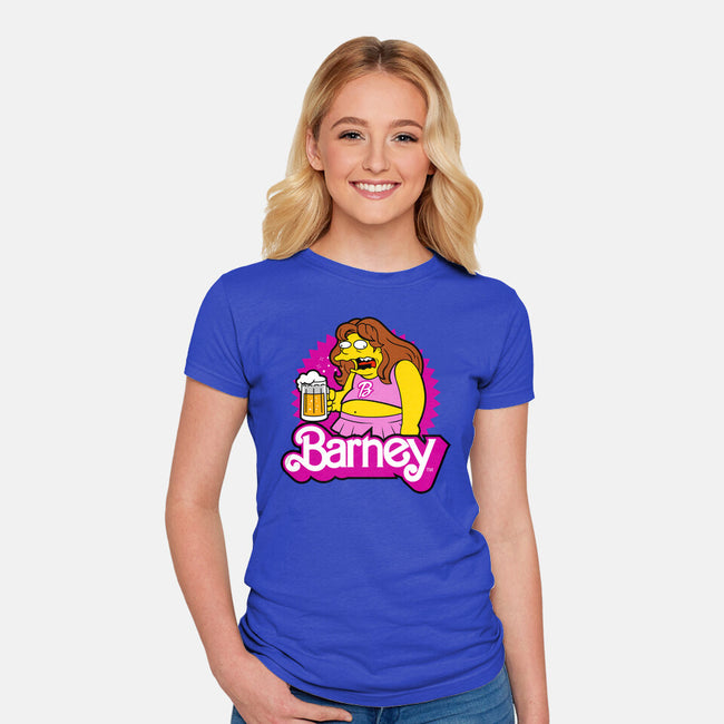 Barney Barbie-Womens-Fitted-Tee-Boggs Nicolas