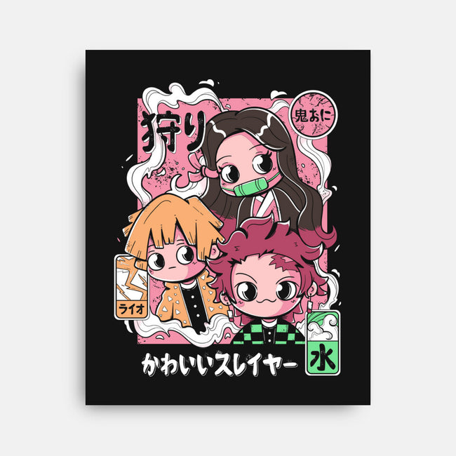 Cute Demon Slayer-None-Stretched-Canvas-Ca Mask