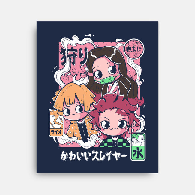 Cute Demon Slayer-None-Stretched-Canvas-Ca Mask