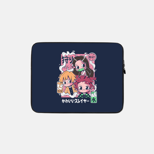 Cute Demon Slayer-None-Zippered-Laptop Sleeve-Ca Mask