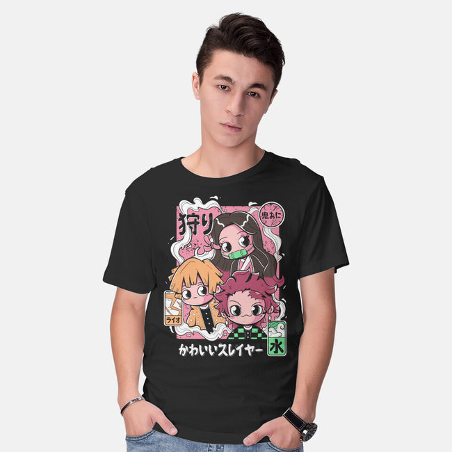 Cute Demon Slayer-Mens-Basic-Tee-Ca Mask