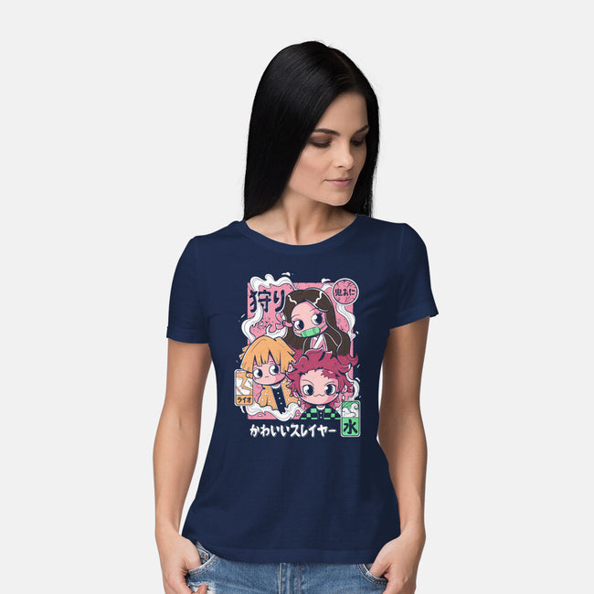 Cute Demon Slayer-Womens-Basic-Tee-Ca Mask