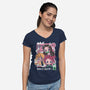 Cute Demon Slayer-Womens-V-Neck-Tee-Ca Mask