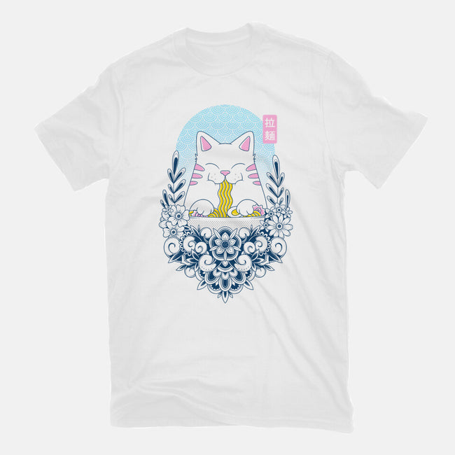 Noodle Cat-Womens-Fitted-Tee-GODZILLARGE