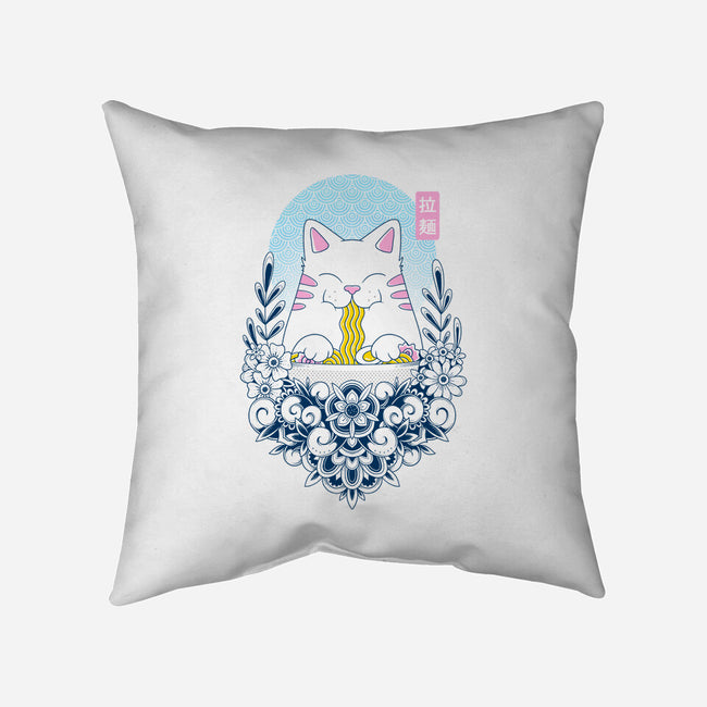 Noodle Cat-None-Removable Cover w Insert-Throw Pillow-GODZILLARGE