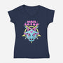 Kawaii Satan-Womens-V-Neck-Tee-GODZILLARGE