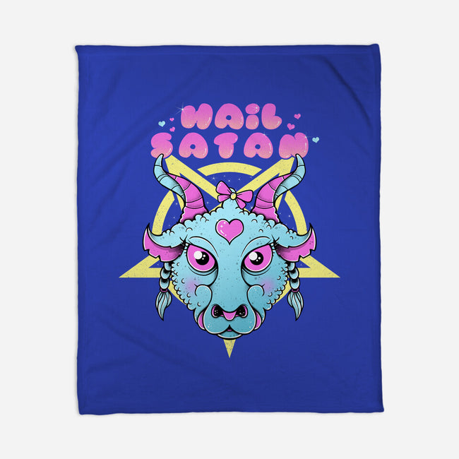 Kawaii Satan-None-Fleece-Blanket-GODZILLARGE