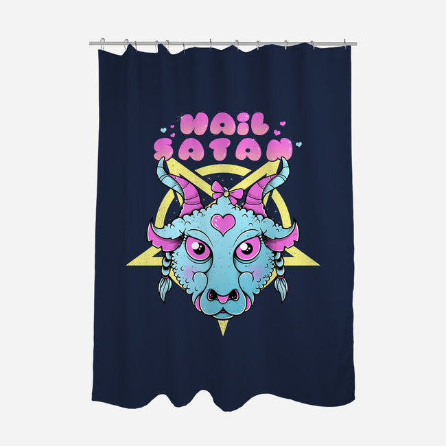 Kawaii Satan-None-Polyester-Shower Curtain-GODZILLARGE