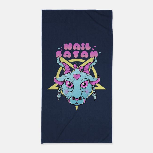 Kawaii Satan-None-Beach-Towel-GODZILLARGE