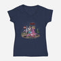 My Neighbor Barbie-Womens-V-Neck-Tee-zascanauta