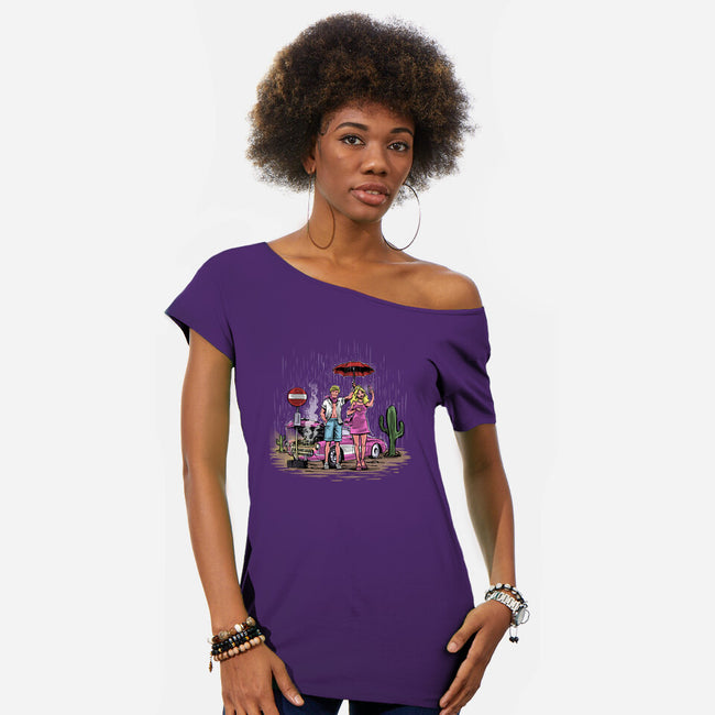 My Neighbor Barbie-Womens-Off Shoulder-Tee-zascanauta