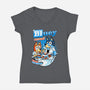 Bluey Cereal-Womens-V-Neck-Tee-spoilerinc