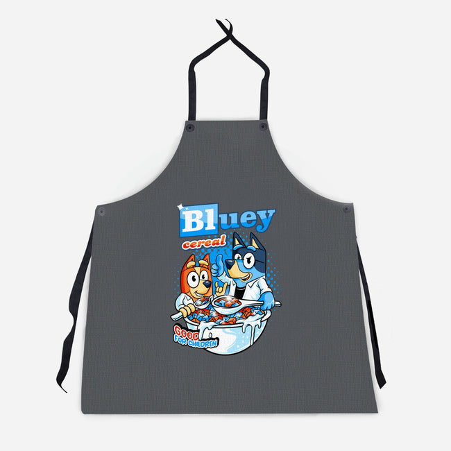 Bluey Cereal-Unisex-Kitchen-Apron-spoilerinc