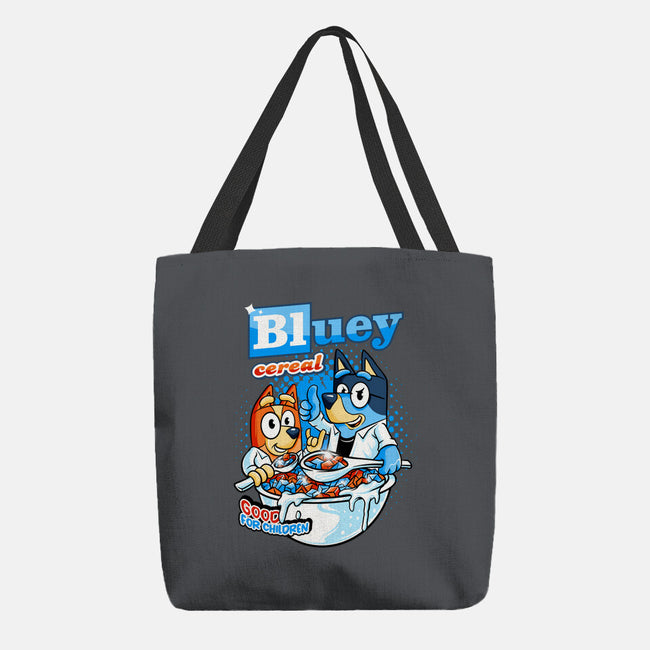 Bluey Cereal-None-Basic Tote-Bag-spoilerinc