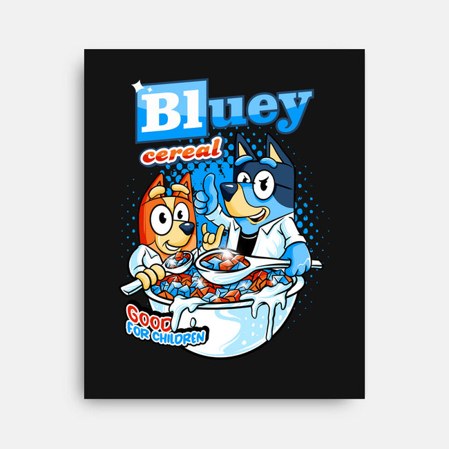 Bluey Cereal-None-Stretched-Canvas-spoilerinc