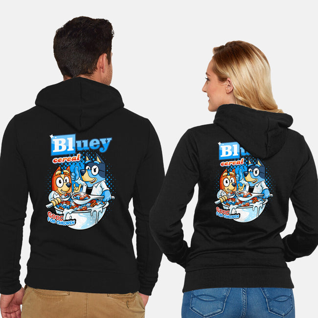 Bluey Cereal-Unisex-Zip-Up-Sweatshirt-spoilerinc