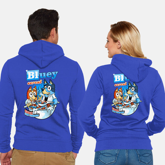 Bluey Cereal-Unisex-Zip-Up-Sweatshirt-spoilerinc