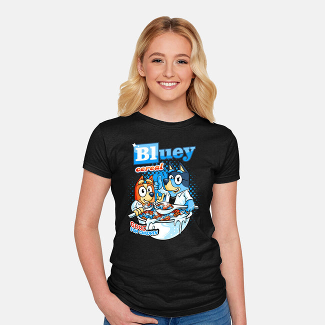 Bluey Cereal-Womens-Fitted-Tee-spoilerinc