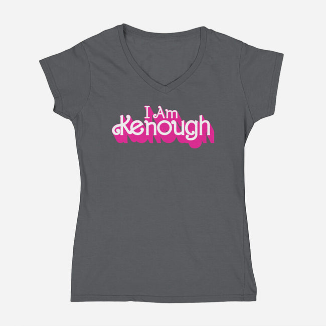 I Am Kenough-Womens-V-Neck-Tee-rocketman_art