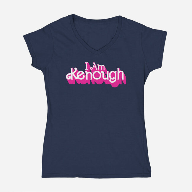 I Am Kenough-Womens-V-Neck-Tee-rocketman_art