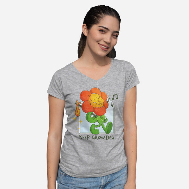 Follow Your Instincts-Womens-V-Neck-Tee-zawitees