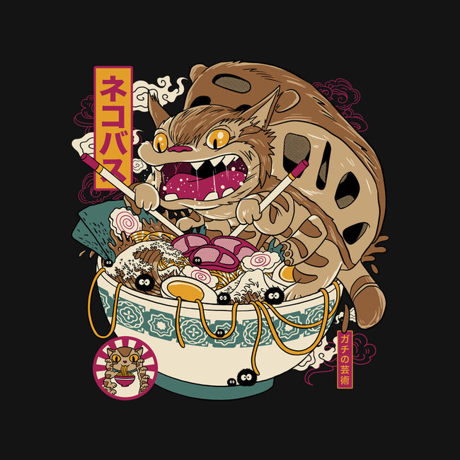 Ramen Catbus-Womens-V-Neck-Tee-gaci