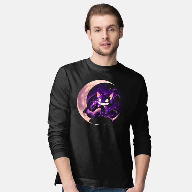 Mad Cat Moon-Mens-Long Sleeved-Tee-Vallina84