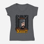 God Please Ni!-Womens-V-Neck-Tee-Raffiti