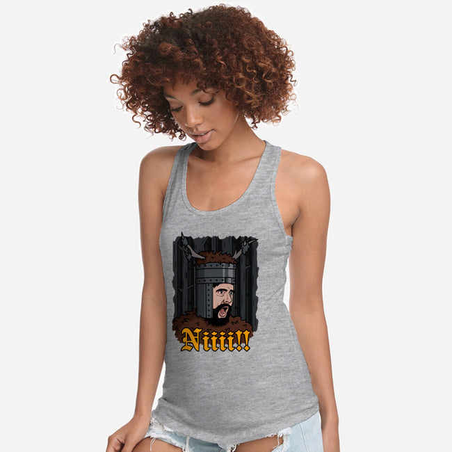 God Please Ni!-Womens-Racerback-Tank-Raffiti