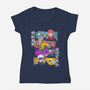 Lunch Friends-Womens-V-Neck-Tee-Knegosfield