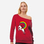Rainbowgasm-Womens-Off Shoulder-Sweatshirt-CappO