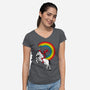 Rainbowgasm-Womens-V-Neck-Tee-CappO