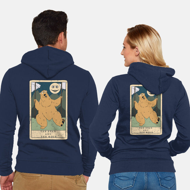 The Bear And The Moon-Unisex-Zip-Up-Sweatshirt-Claudia