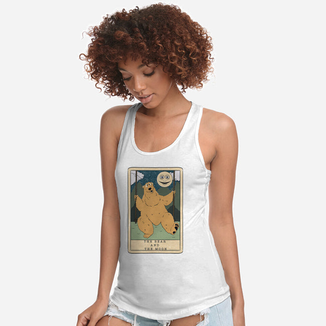 The Bear And The Moon-Womens-Racerback-Tank-Claudia