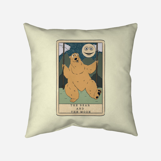 The Bear And The Moon-None-Removable Cover w Insert-Throw Pillow-Claudia