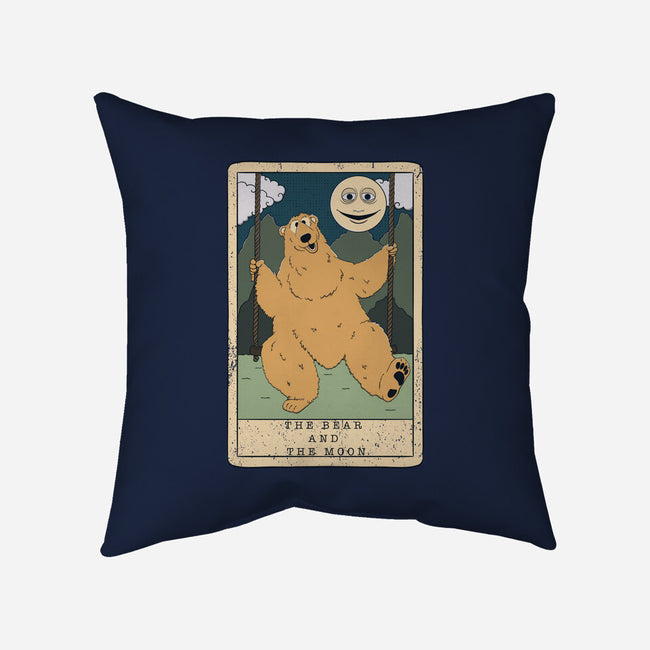 The Bear And The Moon-None-Removable Cover w Insert-Throw Pillow-Claudia