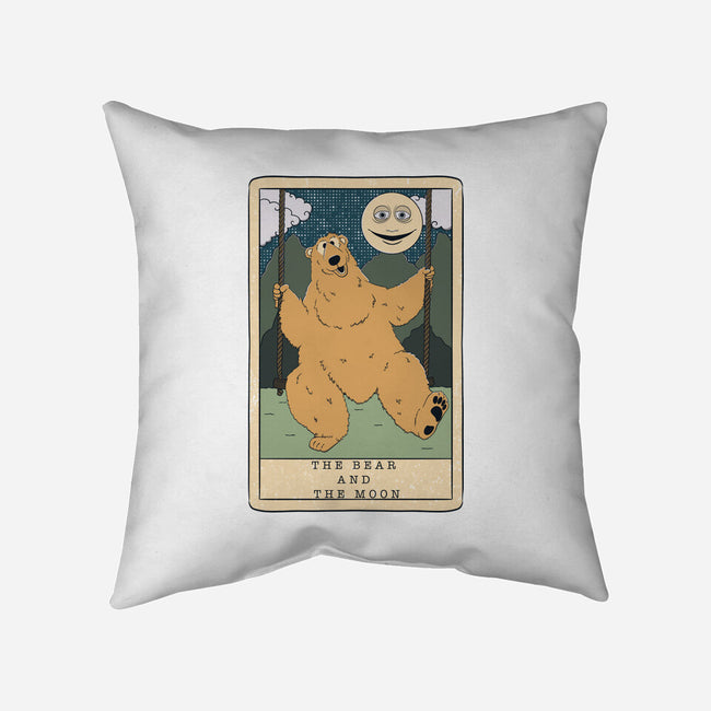 The Bear And The Moon-None-Removable Cover-Throw Pillow-Claudia
