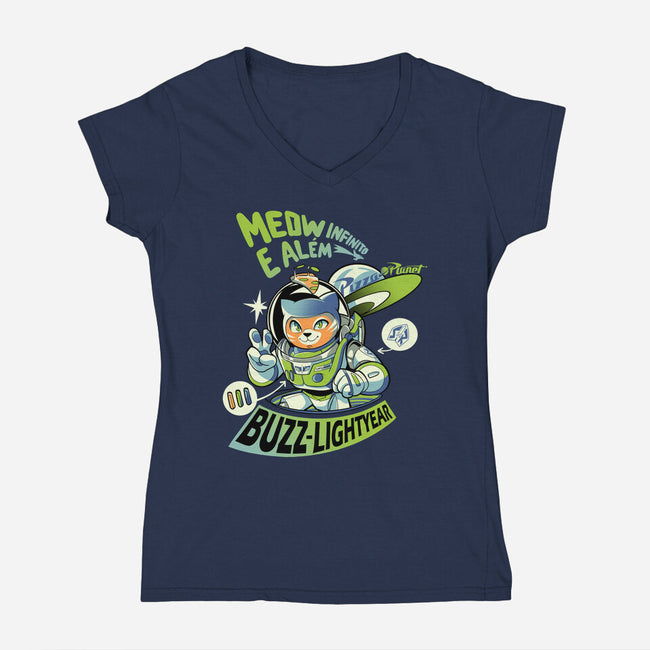 Cat Lightyear-Womens-V-Neck-Tee-Julio