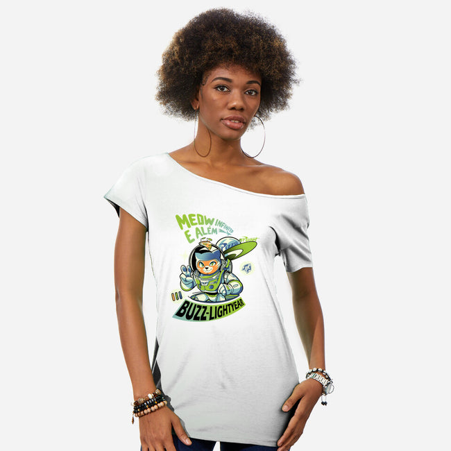 Cat Lightyear-Womens-Off Shoulder-Tee-Julio